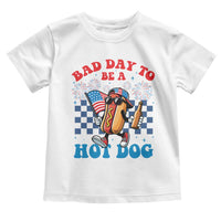 Bad Day To Be A Hot Dog 4th of July Toddler T Shirt Funny BBQ Grilling