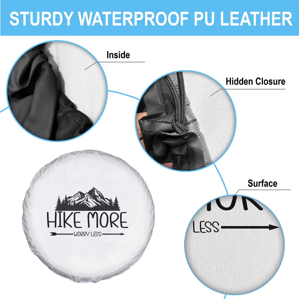 Hike More Worry Less Hiker Mountain Spare Tire Cover Hiking Camping Hiker Mountain