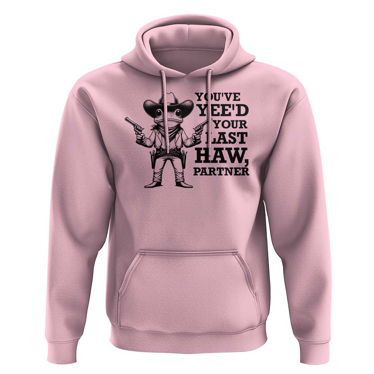 Funny Cowboy Frog Hoodie Vintage You've Yee'd Your Last Haw Partner - Wonder Print Shop