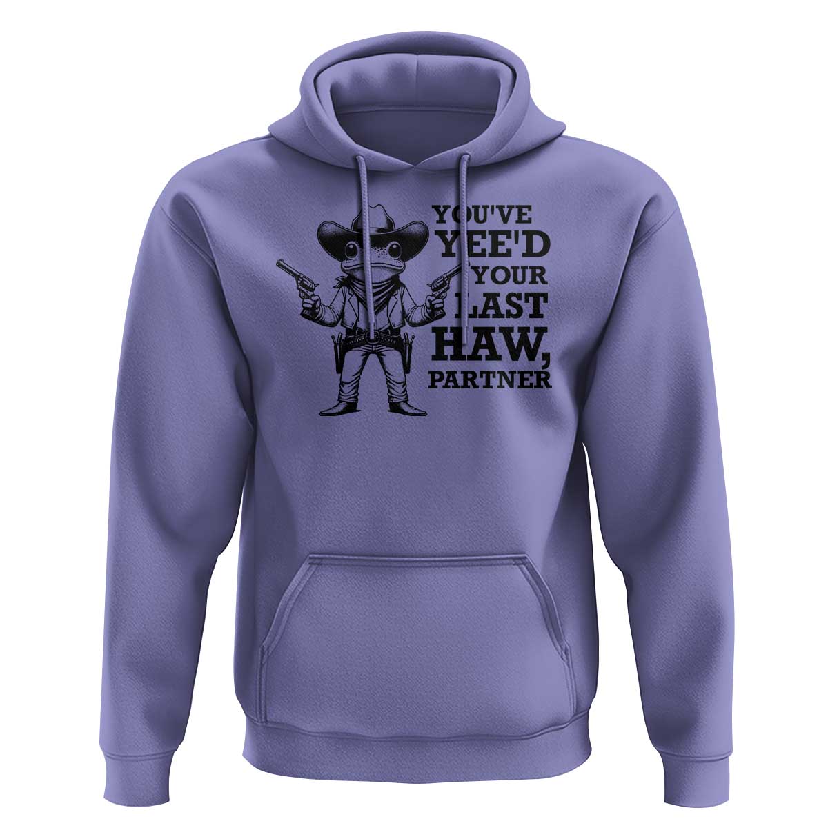 Funny Cowboy Frog Hoodie Vintage You've Yee'd Your Last Haw Partner - Wonder Print Shop