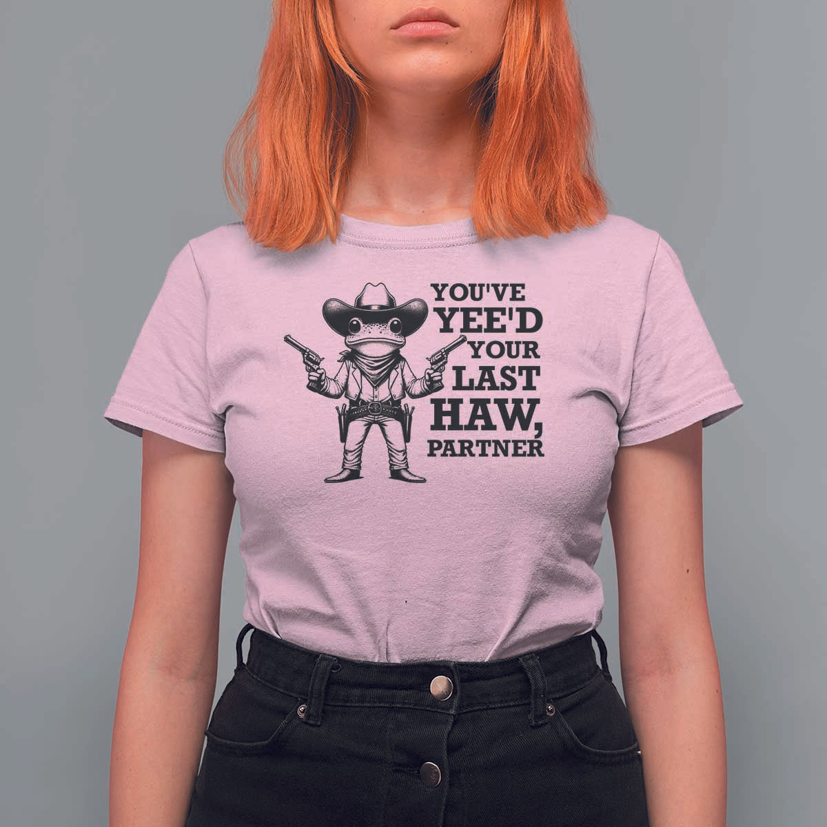 Funny Cowboy Frog T Shirt For Women Vintage You've Yee'd Your Last Haw Partner - Wonder Print Shop