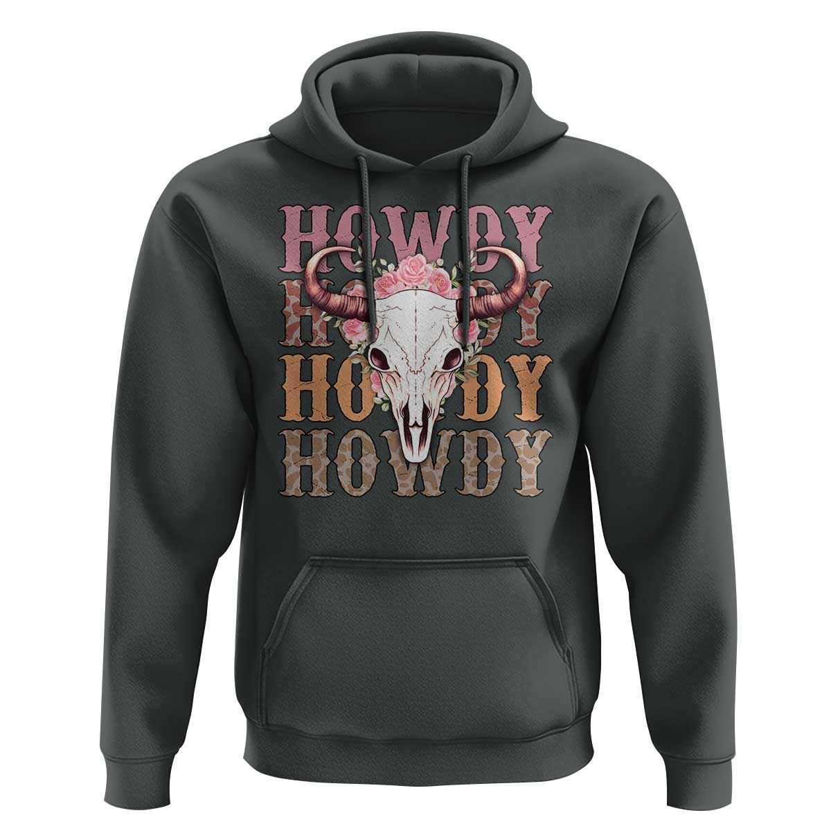 Country Cowgirl Hoodie Howdy Rodeo Cowboy Flower Skull - Wonder Print Shop