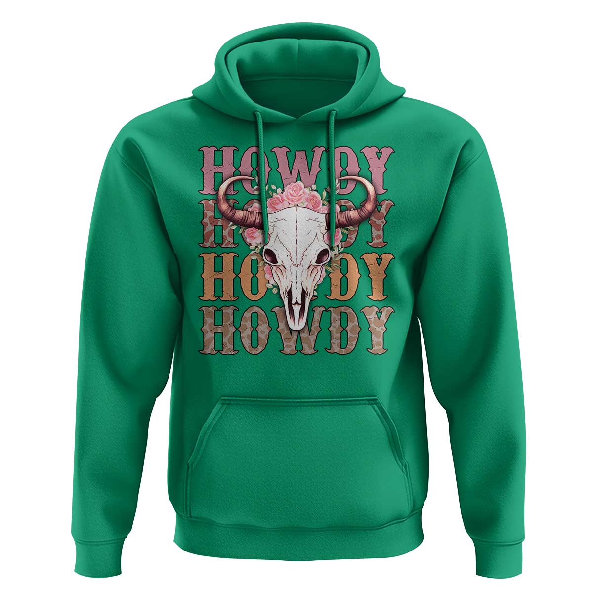Country Cowgirl Hoodie Howdy Rodeo Cowboy Flower Skull - Wonder Print Shop