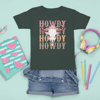 Country Cowgirl T Shirt For Kid Howdy Rodeo Cowboy Flower Skull - Wonder Print Shop