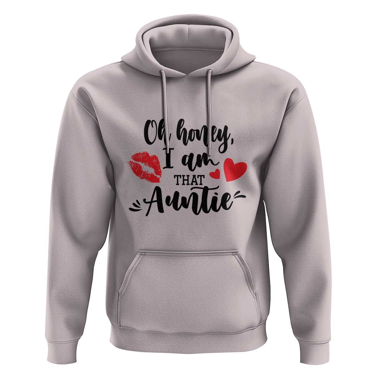 Aunt Hoodie Oh Honey I'm That Auntie Heart Lips - Wonder Print Shop