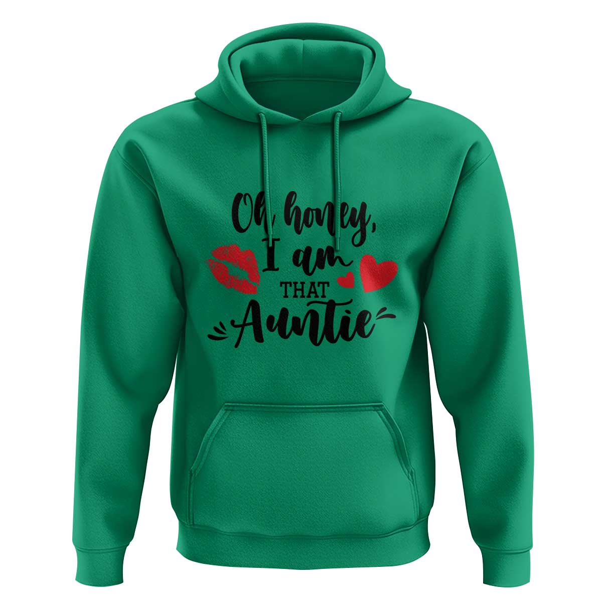 Aunt Hoodie Oh Honey I'm That Auntie Heart Lips - Wonder Print Shop