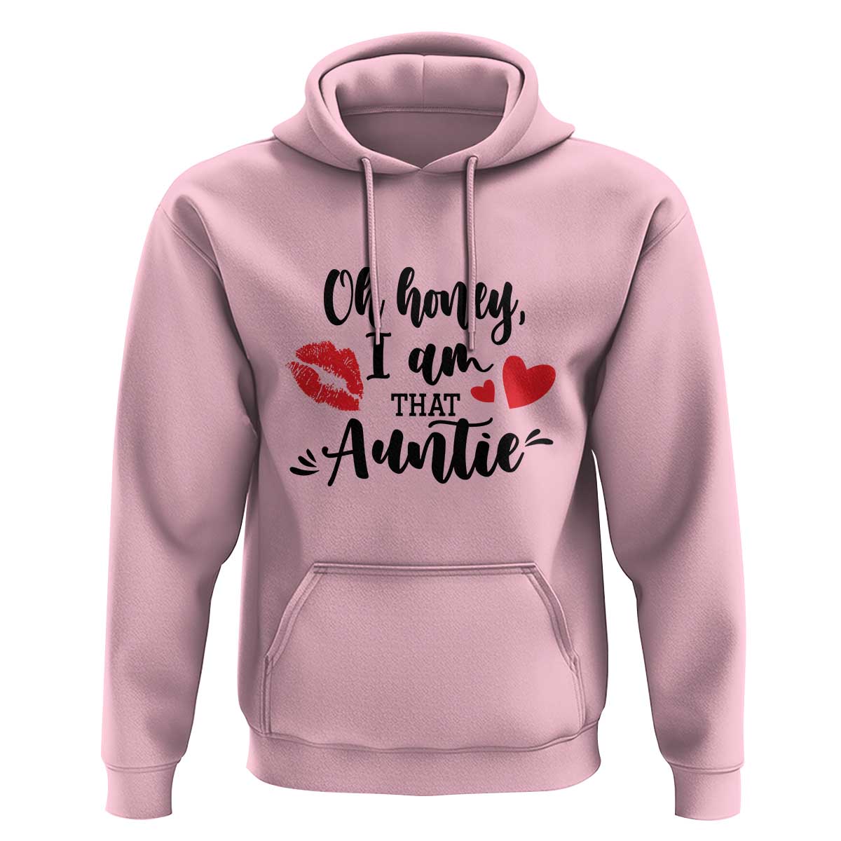 Aunt Hoodie Oh Honey I'm That Auntie Heart Lips - Wonder Print Shop