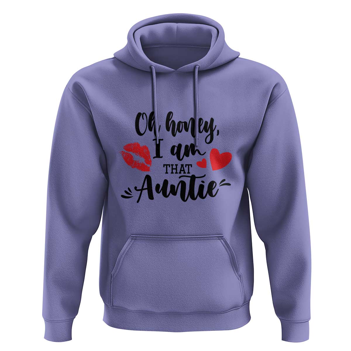 Aunt Hoodie Oh Honey I'm That Auntie Heart Lips - Wonder Print Shop