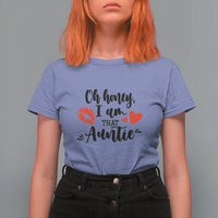 Aunt T Shirt For Women Oh Honey I'm That Auntie Heart Lips - Wonder Print Shop