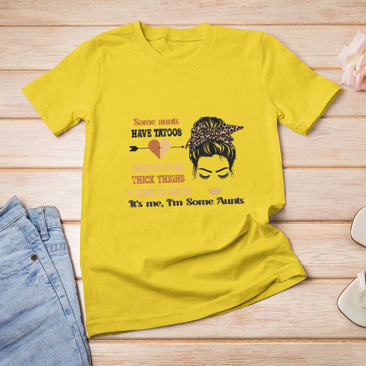 Funny Auntie T Shirt For Women Some Aunts Cuss Too Much - Wonder Print Shop
