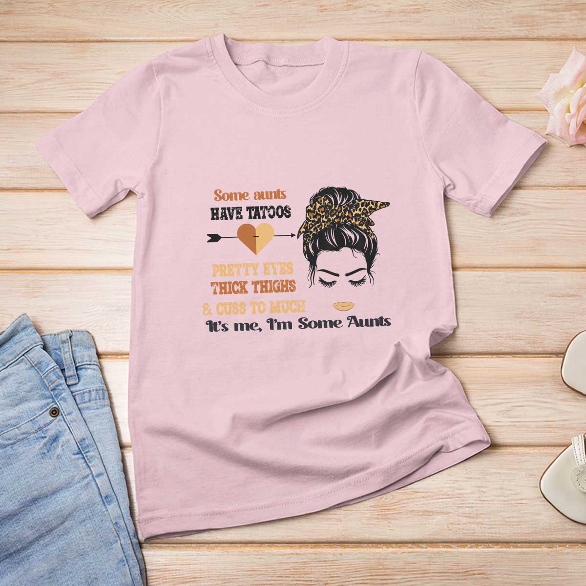 Funny Auntie T Shirt For Women Some Aunts Cuss Too Much - Wonder Print Shop
