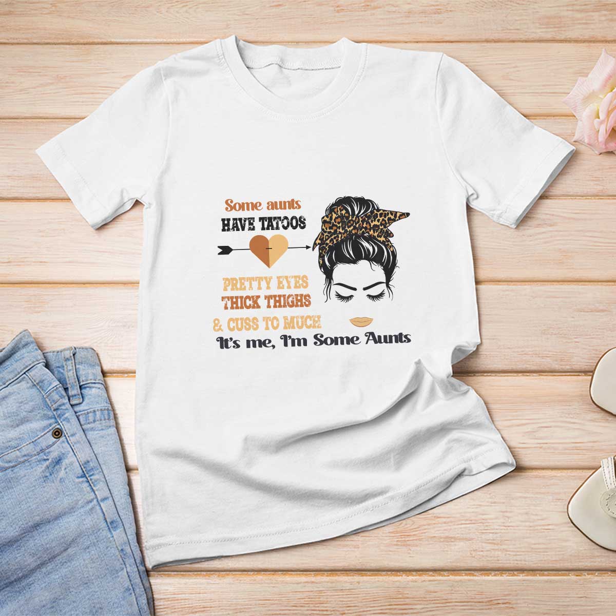 Funny Auntie T Shirt For Women Some Aunts Cuss Too Much - Wonder Print Shop