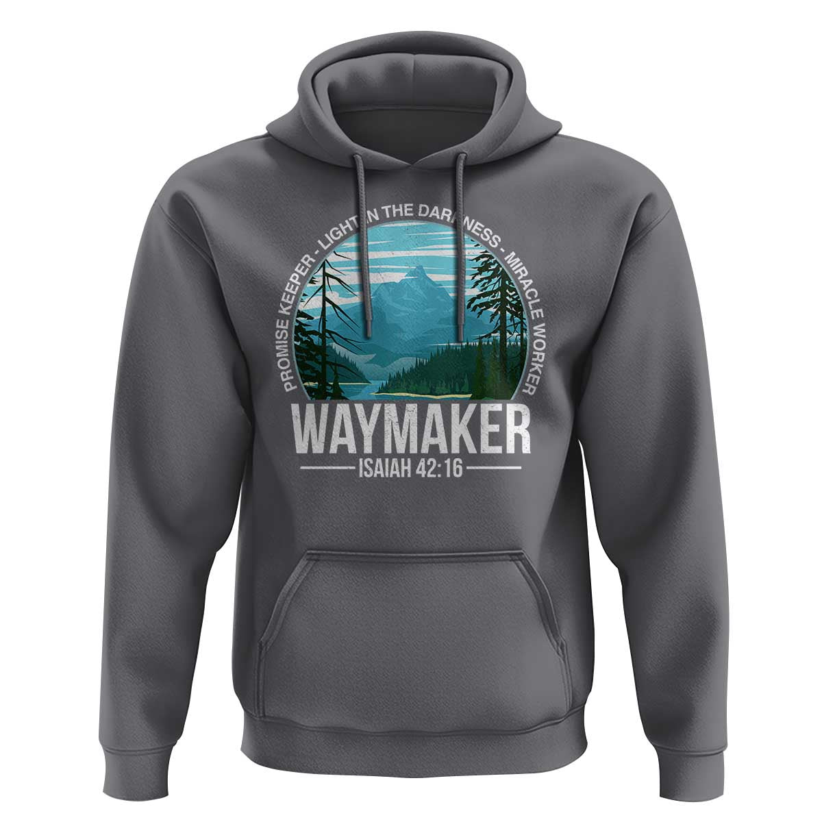 Christian Hoodie Waymaker Promise Keeper Light In The Darkness Miracle Worker Bible Verse - Wonder Print Shop