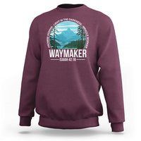 Christian Sweatshirt Waymaker Promise Keeper Light In The Darkness Miracle Worker Bible Verse - Wonder Print Shop