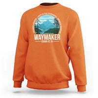 Christian Sweatshirt Waymaker Promise Keeper Light In The Darkness Miracle Worker Bible Verse - Wonder Print Shop