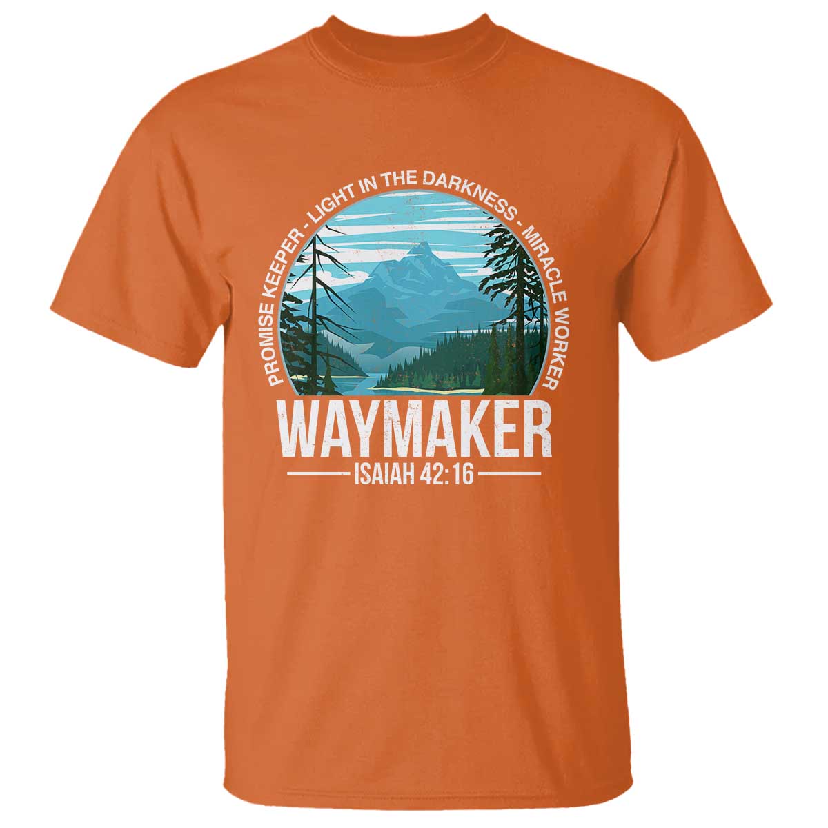 Christian T Shirt Waymaker Promise Keeper Light In The Darkness Miracle Worker Bible Verse - Wonder Print Shop