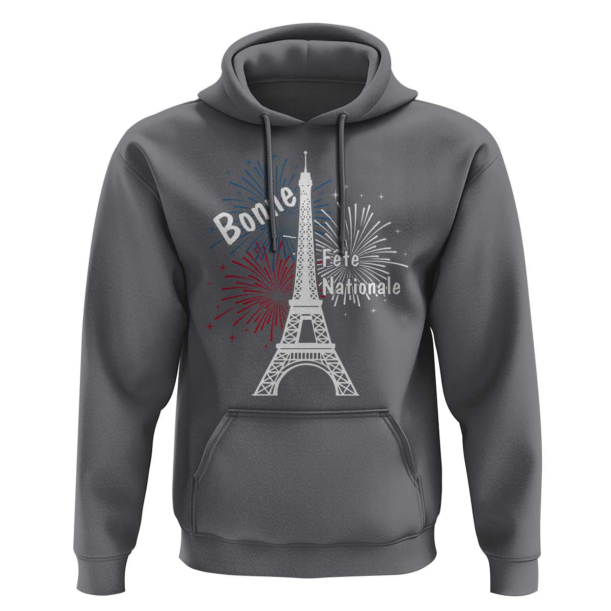 Eiffel Tower France Hoodie Bonne Fete Natiionale Paris Bastille Day - Wonder Print Shop