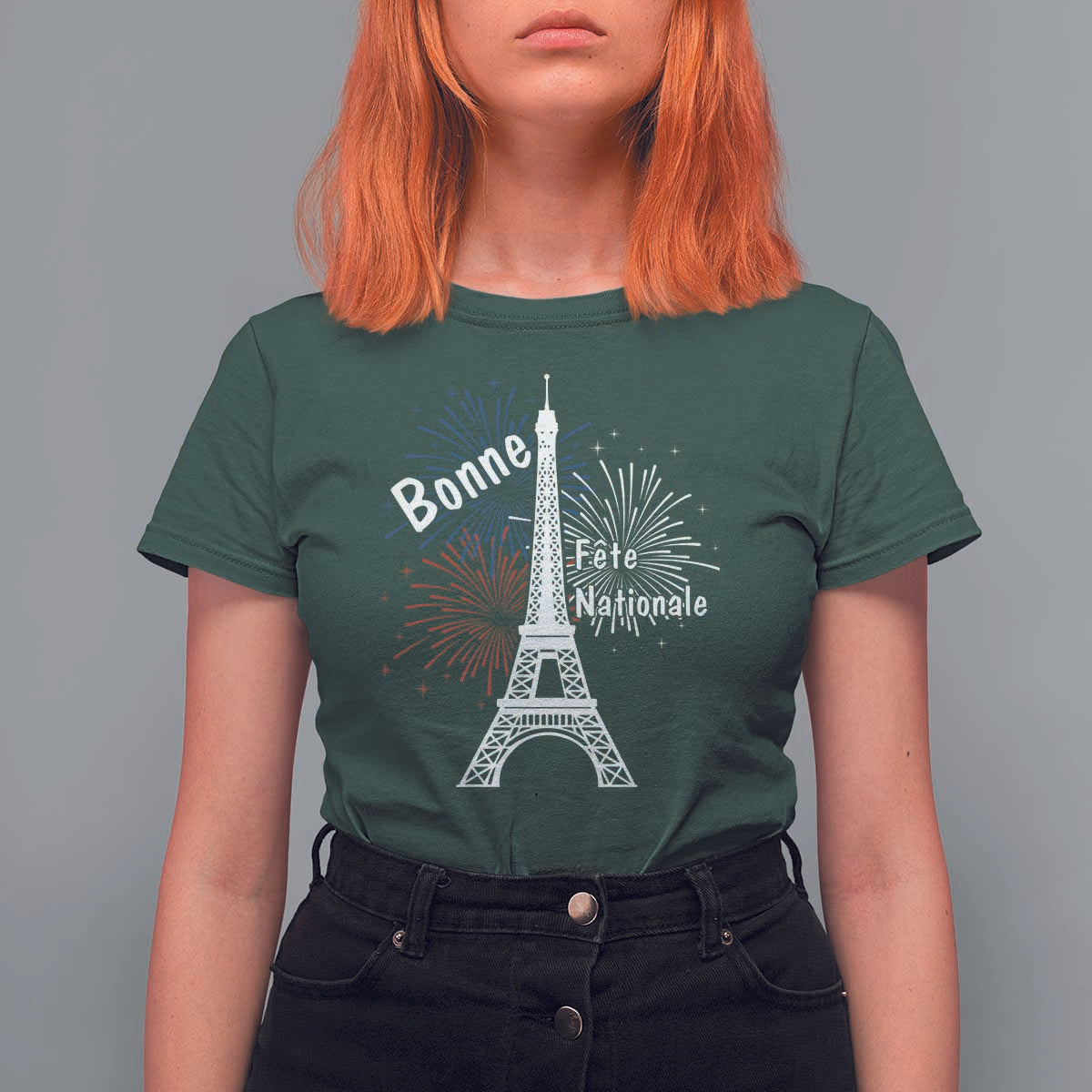 Eiffel Tower France T Shirt For Women Bonne Fete Natiionale Paris Bastille Day - Wonder Print Shop
