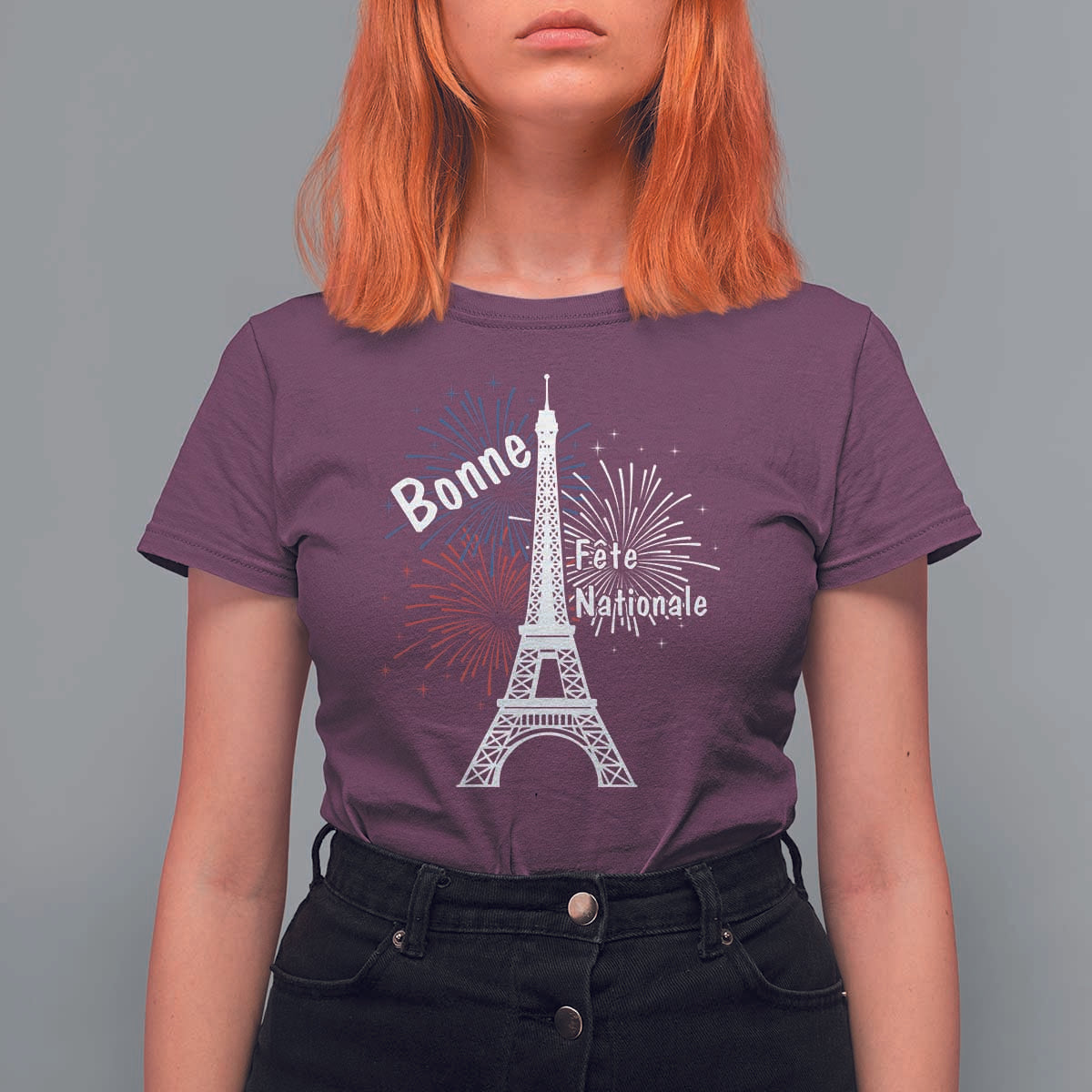 Eiffel Tower France T Shirt For Women Bonne Fete Natiionale Paris Bastille Day - Wonder Print Shop