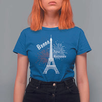 Eiffel Tower France T Shirt For Women Bonne Fete Natiionale Paris Bastille Day - Wonder Print Shop