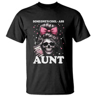 Funny Aunt T Shirt Someone's Cool Ass Auntie Skull Coffee - Wonder Print Shop