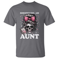 Funny Aunt T Shirt Someone's Cool Ass Auntie Skull Coffee - Wonder Print Shop