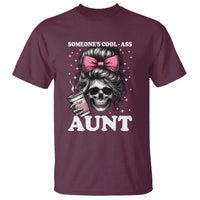 Funny Aunt T Shirt Someone's Cool Ass Auntie Skull Coffee - Wonder Print Shop