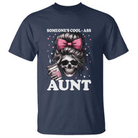 Funny Aunt T Shirt Someone's Cool Ass Auntie Skull Coffee - Wonder Print Shop