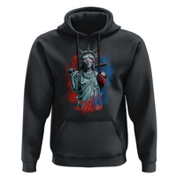 Funny Statue Of Liberty Baseball Hoodie 4th Of July Sport Bat American - Wonder Print Shop