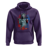 Funny Statue Of Liberty Baseball Hoodie 4th Of July Sport Bat American - Wonder Print Shop
