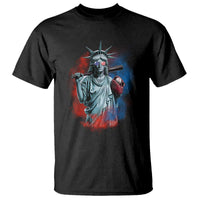 Funny Statue Of Liberty Baseball T Shirt 4th Of July Sport Bat American - Wonder Print Shop