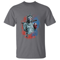 Funny Statue Of Liberty Baseball T Shirt 4th Of July Sport Bat American - Wonder Print Shop