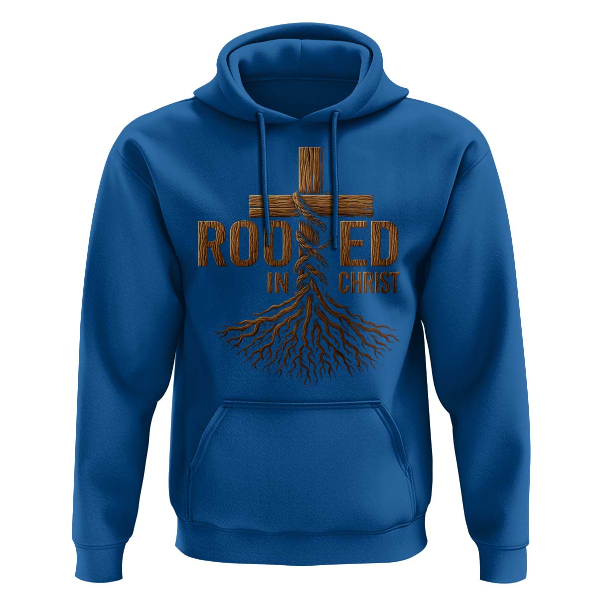 Rooted In Christ Hoodie Vintage Jesus Christian Cross Bible Verse - Wonder Print Shop