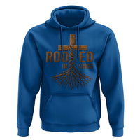 Rooted In Christ Hoodie Vintage Jesus Christian Cross Bible Verse - Wonder Print Shop