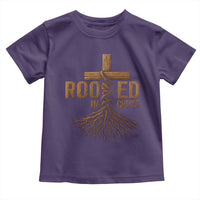 Rooted In Christ Toddler T Shirt Vintage Jesus Christian Cross Bible Verse - Wonder Print Shop
