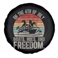 Funny On The 4th Of July Boats Hoes And Freedom Spare Tire Cover - Wonder Print Shop