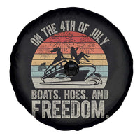Funny On The 4th Of July Boats Hoes And Freedom Spare Tire Cover - Wonder Print Shop