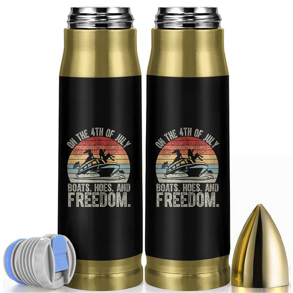 Funny On The 4th Of July Boats Hoes And Freedom Bullet Tumbler - Wonder Print Shop