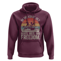 Funny On The 4th Of July Boats Hoes And Freedom Hoodie - Wonder Print Shop