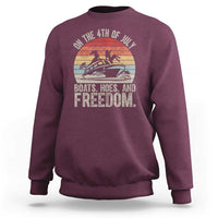 Funny On The 4th Of July Boats Hoes And Freedom Sweatshirt - Wonder Print Shop