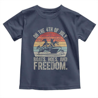 Funny On The 4th Of July Boats Hoes And Freedom Toddler T Shirt - Wonder Print Shop