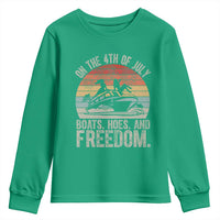Funny On The 4th Of July Boats Hoes And Freedom Youth Sweatshirt - Wonder Print Shop