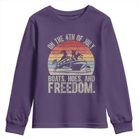 Funny On The 4th Of July Boats Hoes And Freedom Youth Sweatshirt - Wonder Print Shop