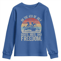 Funny On The 4th Of July Boats Hoes And Freedom Youth Sweatshirt - Wonder Print Shop