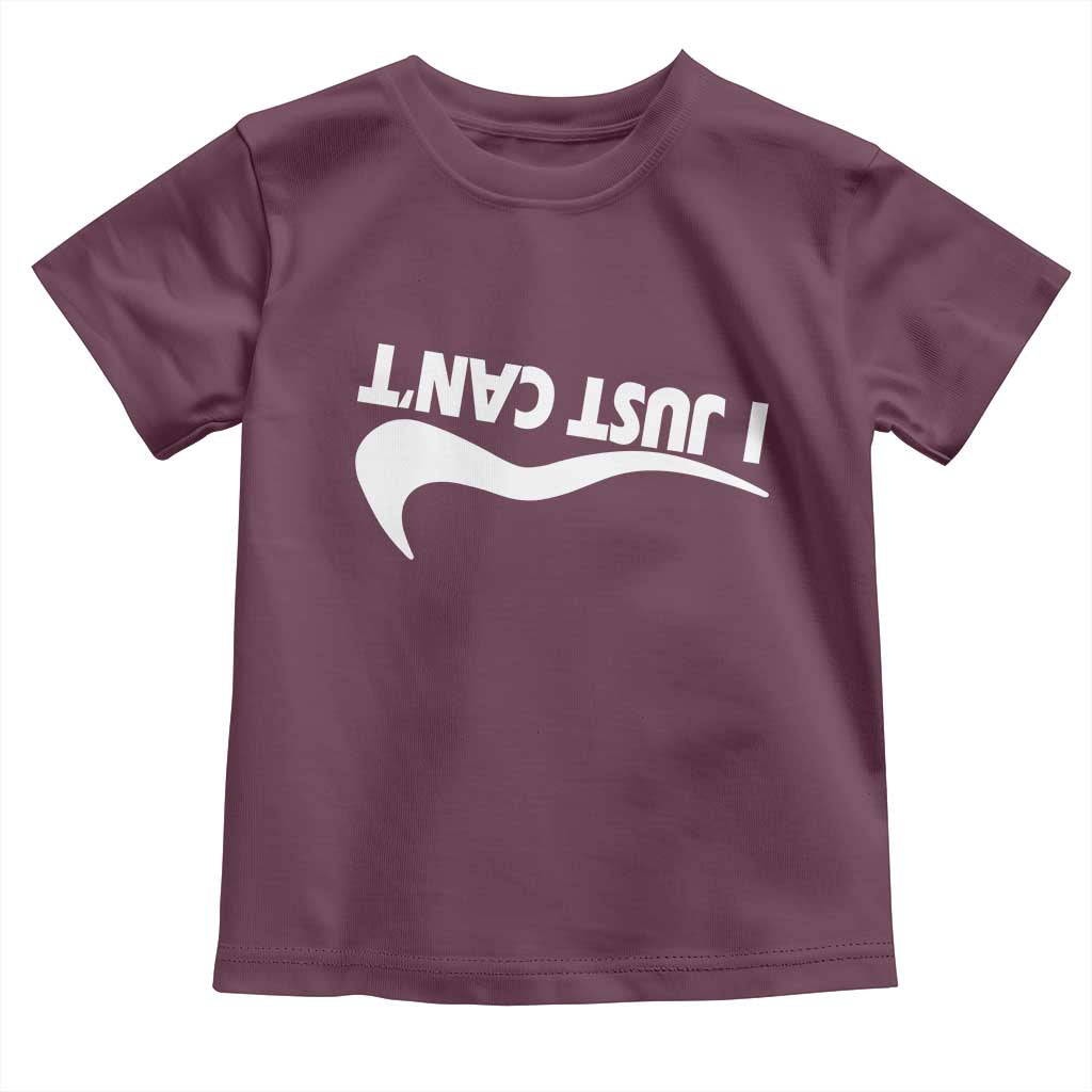 Funny I Just Cant Toddler T Shirt Sarcastic Motivation Con Baffo - Wonder Print Shop