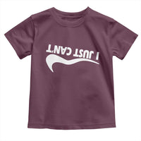 Funny I Just Cant Toddler T Shirt Sarcastic Motivation Con Baffo - Wonder Print Shop