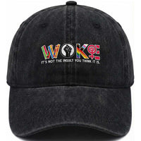 Woke It's Not The Insult You Think It Is Washed Cotton Baseball Cap Feminist Social Justice
