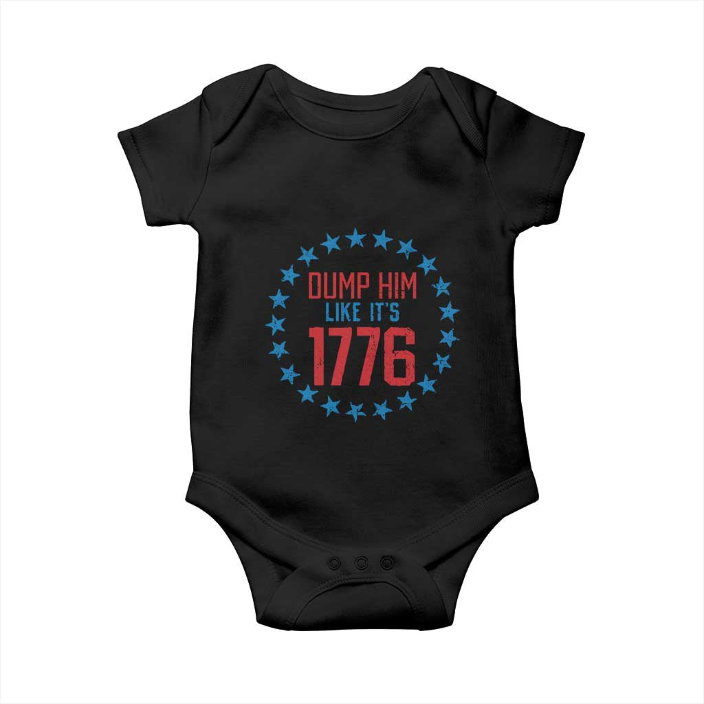 Funny Dump Him Like It's 1776 Baby Onesie Stars Political Sattire - Wonder Print Shop