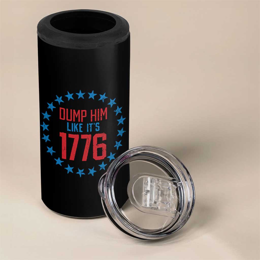 Funny Dump Him Like It's 1776 4 in 1 Can Cooler Tumbler Stars Political Sattire - Wonder Print Shop