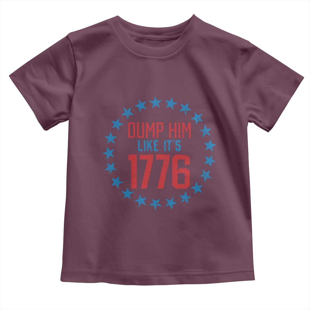 Funny Dump Him Like It's 1776 Toddler T Shirt Stars Political Sattire - Wonder Print Shop